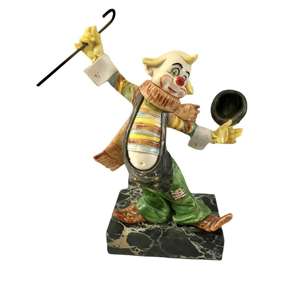 Vintage 1970s Fontanini Depose 954 Simonetti Hobo Clown Carrara Marble Italy